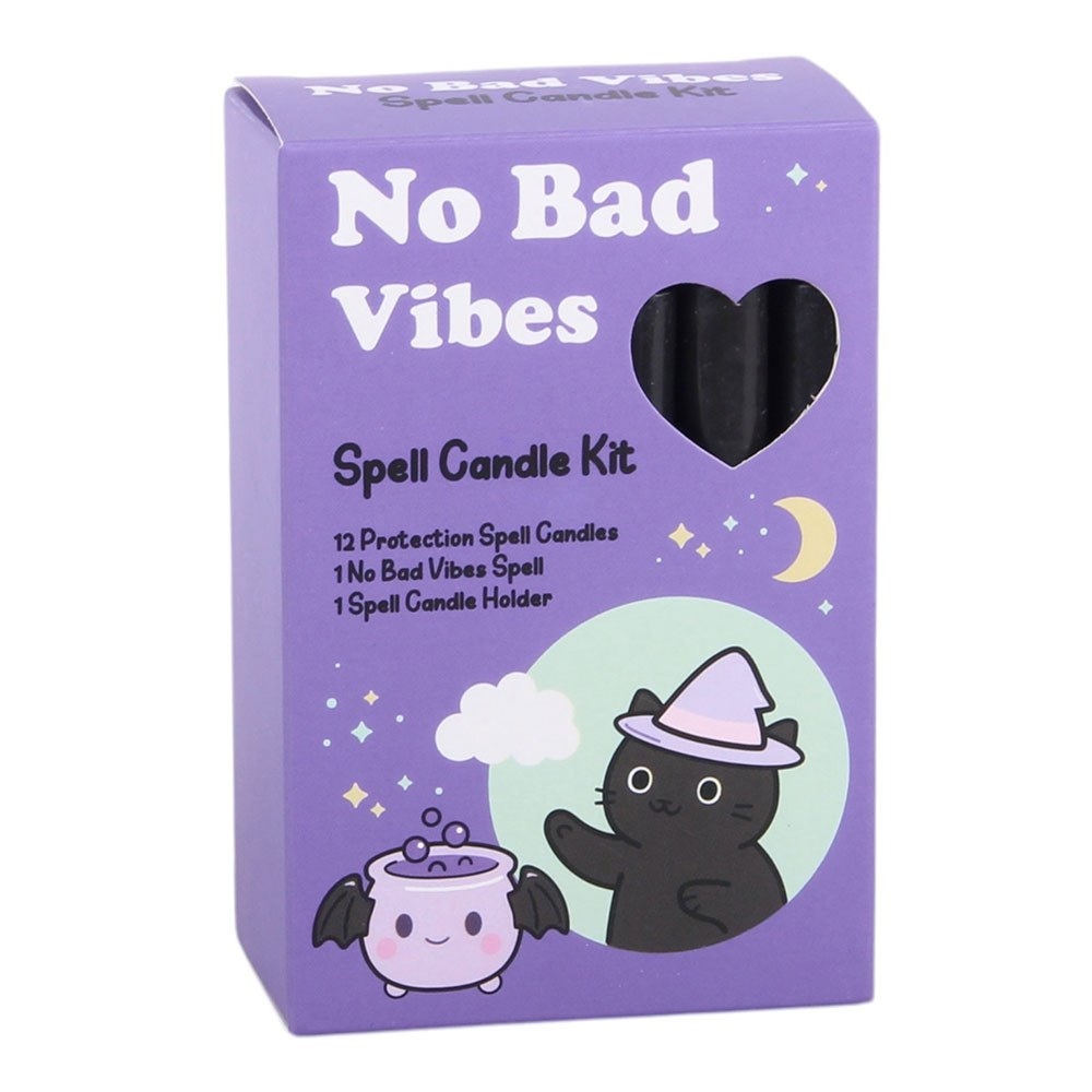 Something Different - No Bad Vibes Spell Candle Kit Kaars - Zwart/Lila